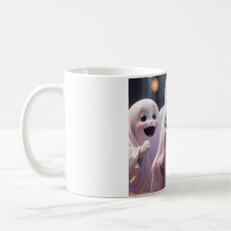 Cute Happy Ghosts Mug - Adorable Halloween Friendl