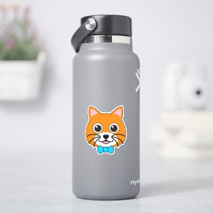 Cute Happy Ginger Cat with Papillon