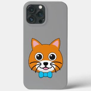 Cute Happy Ginger Cat with Papillon iPhone 13 Pro Max Case
