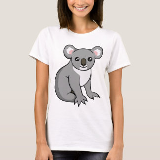 Cute Happy Grey Koala Drawing T-shirt