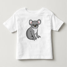 Cute Happy Grey Koala Drawing Toddler Unisex Shirt