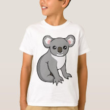 Cute Happy Grey Koala Drawing Unisex Kids T-Shirt