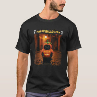 Cute Happy Halloween Cat Pumpkin Selfie Halloween T-Shirt