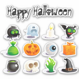 Cute Happy Halloween Fun Icons Trick or Treat