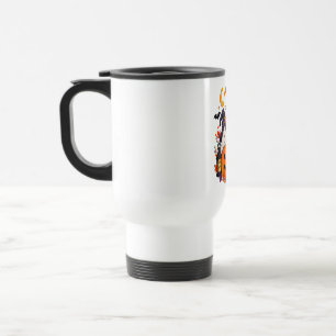 Cute Happy Halloween Ghost Pumpkin Black Cat Travel Mug