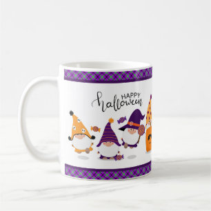 Cute Happy Halloween Gnome Pumpkin Fall Coffee Mug