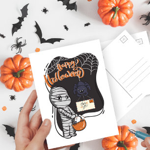 Cute Happy Halloween Mail  Postcard
