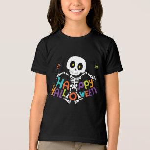 Cute Happy Halloween Skeleton Tri-Blend Shirt