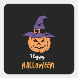 Cute Happy Halloween Sticker Spooky Pumpkin