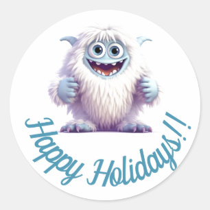 Cute happy holiday stickers