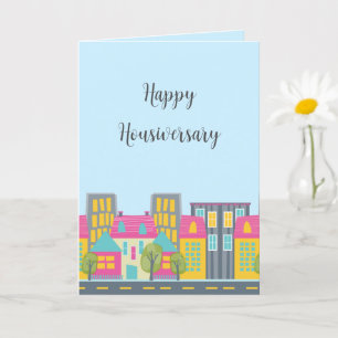 Cute Happy Housiversary Realtor Card