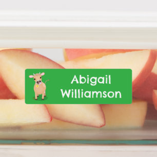 Cute happy jersey cow cartoon personalised