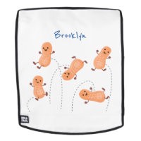 Cute happy jumping peanuts cartoon illustration