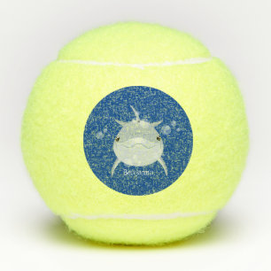 Cute happy kawaii dolphin cartoon tennis balls
