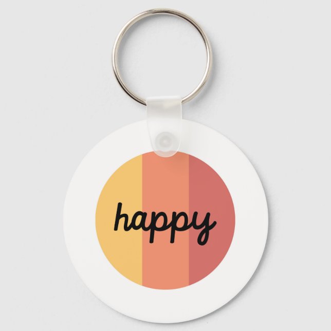 Cute Happy Keychain (Front)