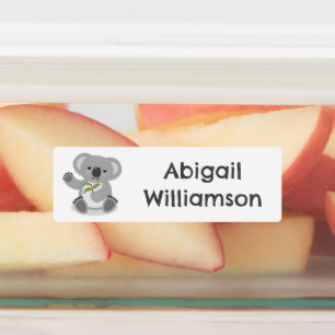 Cute happy koala waving cartoon personalised