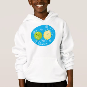 Cute happy lemon lime cartoon illustration