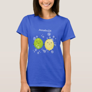 Cute happy lemon lime cartoon illustration T-Shirt