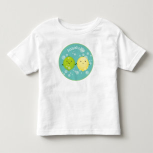 Cute happy lemon lime cartoon illustration toddler T-Shirt