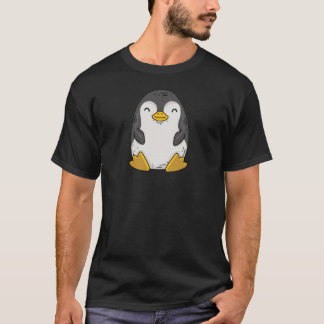 Cute Happy Linux Penguin Mascot T-Shirt