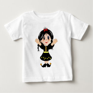 Cute happy little girl cartoon baby T-Shirt