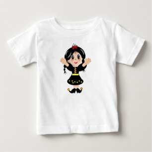 Cute happy little girl cartoon baby T-Shirt