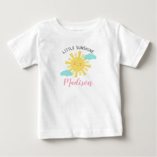 Cute Happy Little Sunshine Personalise Shirt Kids