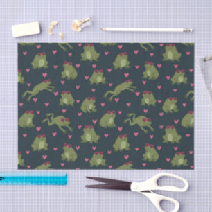 Cute Happy Love Frogs Tissue Paper