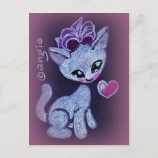 Cute Happy Love Kitty Postcard