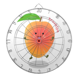 Cute happy mango cartoon illustration dartboard