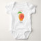 Cute happy mango yellow cartoon illustration