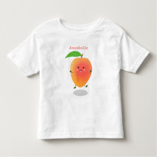 Cute happy mango yellow cartoon illustration toddler T-Shirt