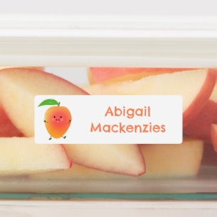 Cute happy mango yellow cartoon personalised 