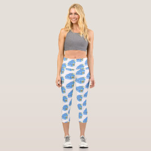 Cute happy milk carton character cartoon capri leggings