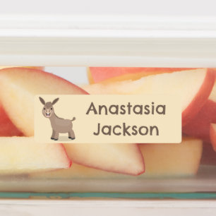 Cute happy miniature donkey cartoon personalised