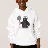 Cute happy mole cartoon illustration