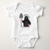 Cute happy mole cartoon illustration