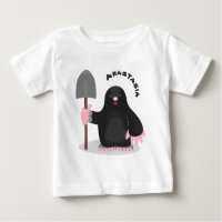 Cute happy mole cartoon illustration