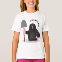 Cute happy mole cartoon illustration