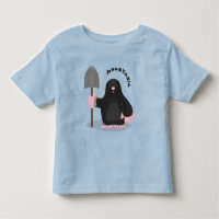 Cute happy mole cartoon illustration