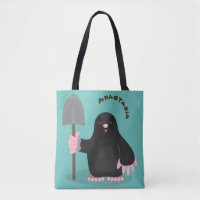 Cute happy mole cartoon illustration
