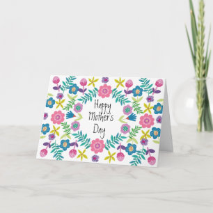 Cute Happy Mother’s Day Floral Greeting card