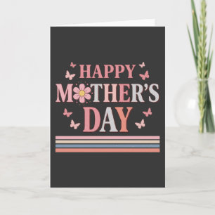 Cute Happy Mother’s Day Gift for Mum Idea, Retro Card