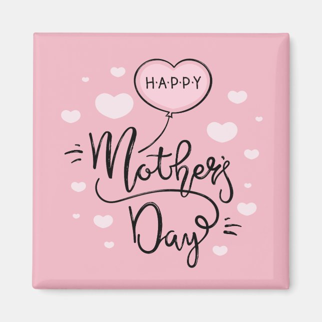 Cute Happy Mother's Day Calligraphy | Magnet (Front)