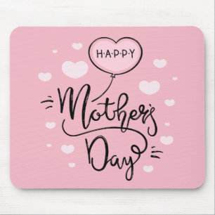 Cute Happy Mother's Day Calligraphy   Mouse Pad