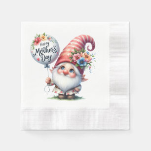 Cute Happy Mother's Day gnome  Napkin