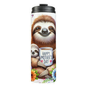 Cute Happy Mother's Day/ Sloth Thermal Tumbler