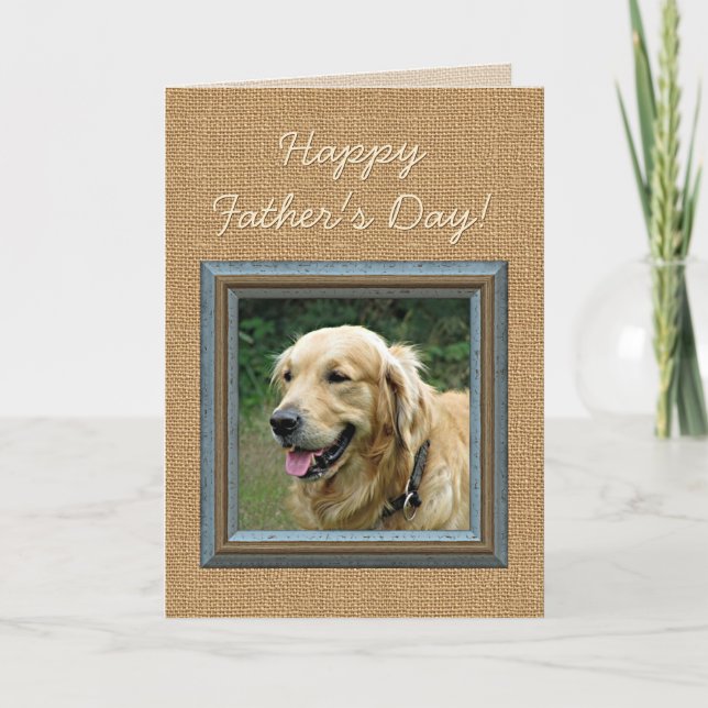  Cute Happy Mothers or Fathers Day with Dog Photo Card (Front)