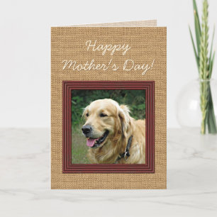 Cute Happy Mothers or Fathers Day with Dog Photo Card