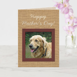 Cute Happy Mothers or Fathers Day with Dog Photo Card